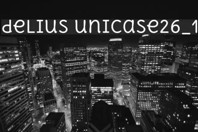 delius unicase26_1 Font examples