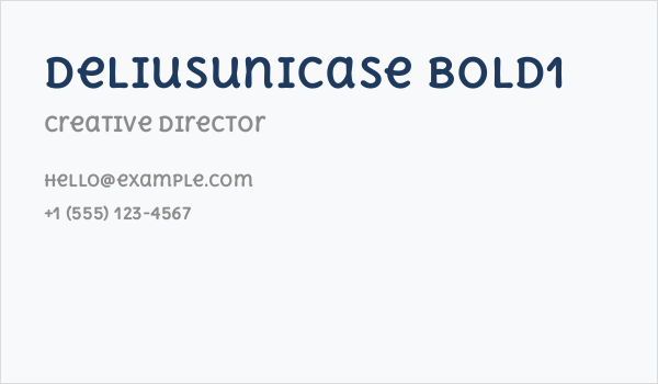 deliusunicase bold1 Business Card