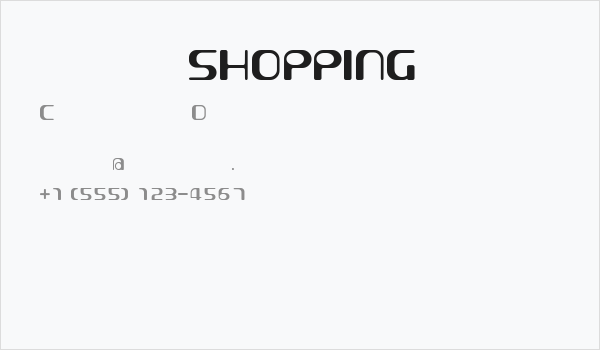 demoSHOPPING Business Card