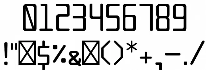 den Font OTHER CHARS