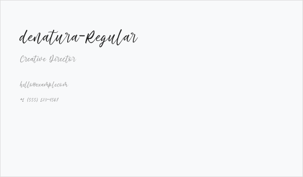 denatura-Regular Business Card