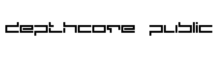 depthcore public  Free Fonts Download
