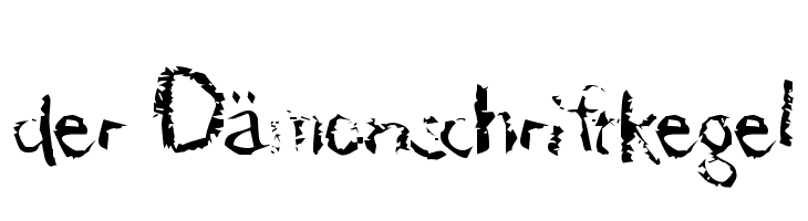 der Dämonschriftkegel Font