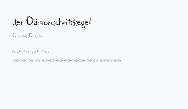 der Dämonschriftkegel Business Card