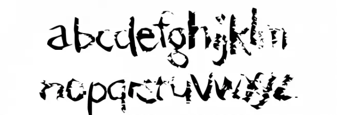 der Dämonschriftkegel Font LOWERCASE
