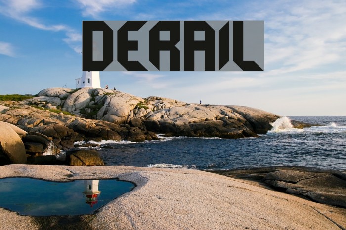 derail Font examples