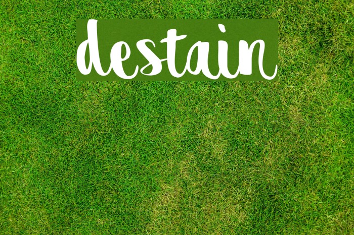 destain Font examples