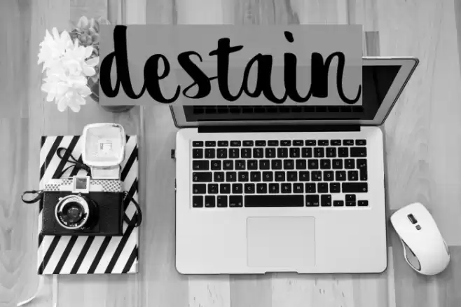 destain Font examples