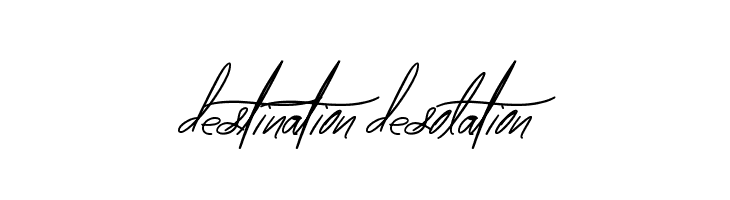 destination desolation  フリーフォントのダウンロード