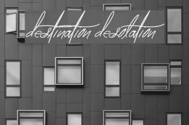 destination desolation Font examples