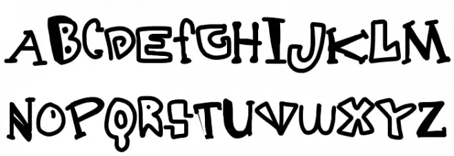 destruction Font UPPERCASE