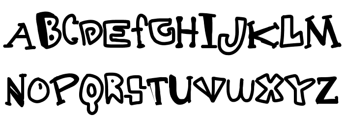 destruction Font LOWERCASE
