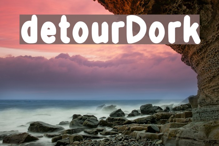 detourDork Font examples