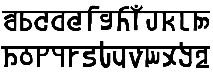 devanagarish Font LOWERCASE