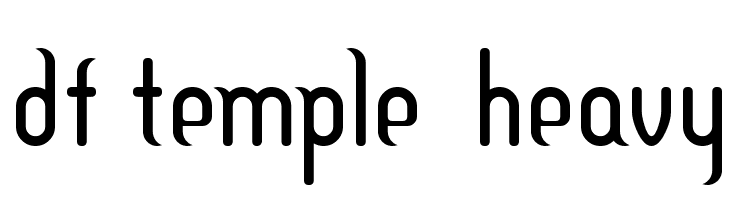 DF Temple  Heavy  Frei Schriftart Herunterladen