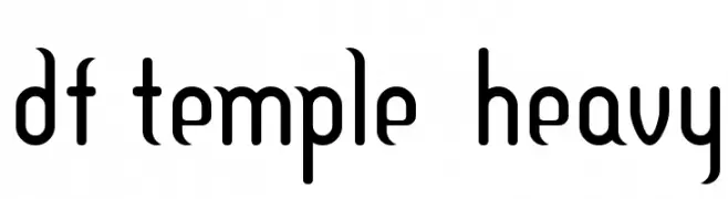 DF Temple  Heavy  Free Fonts Download