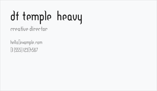 DF Temple  Heavy Business Card
