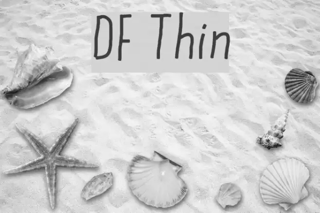 DF Thin Font examples