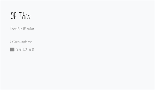 DF Thin Business Card