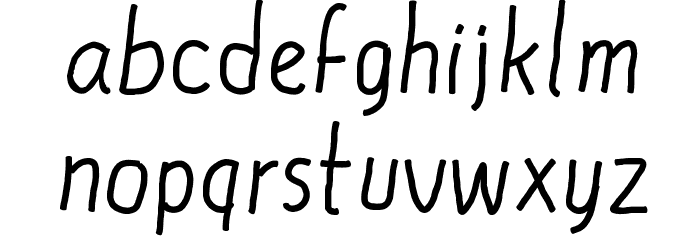DF Thin Font LOWERCASE
