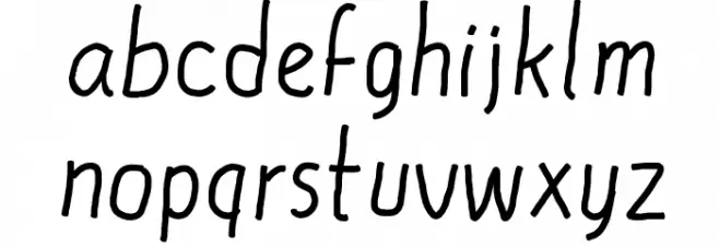 DF Thin फ़ॉन्ट लोअरकेस