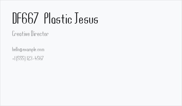 DF667  Plastic Jesus Business Card