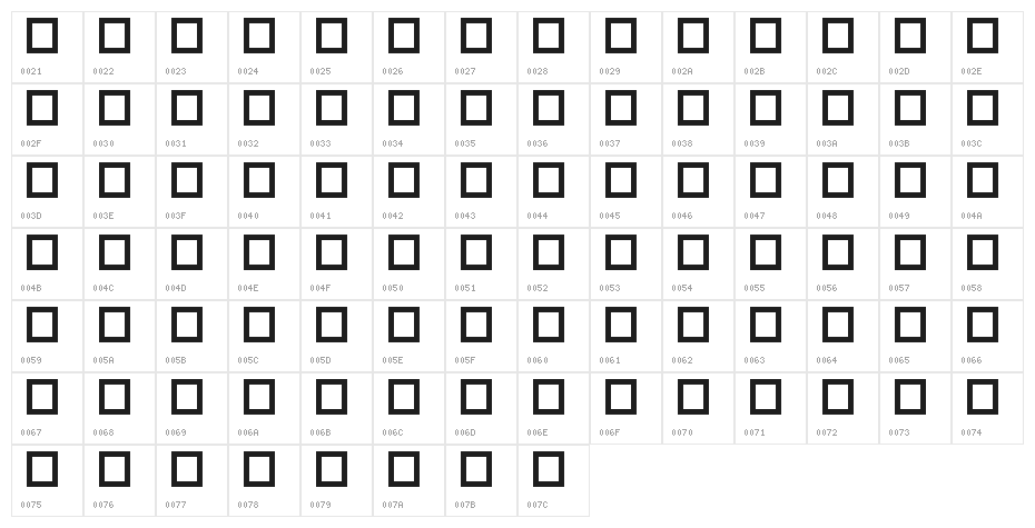 DFMingMedium1B Character Map