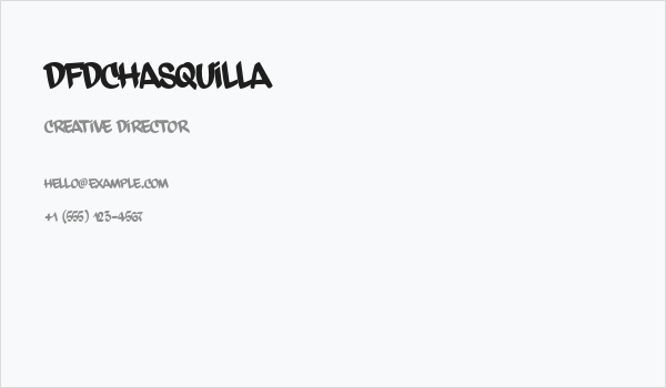 dfdChasquilla Business Card