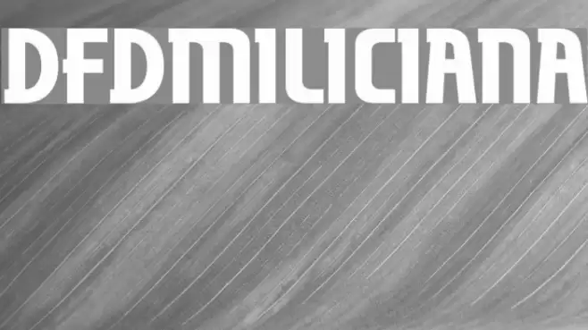 dfdMiliciana Font examples