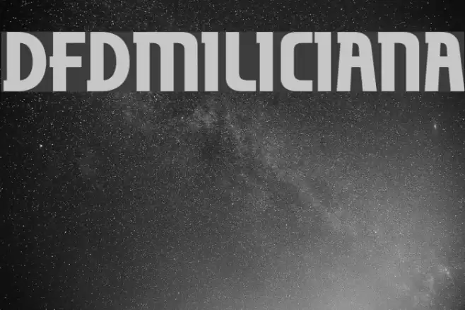 dfdMiliciana Font examples