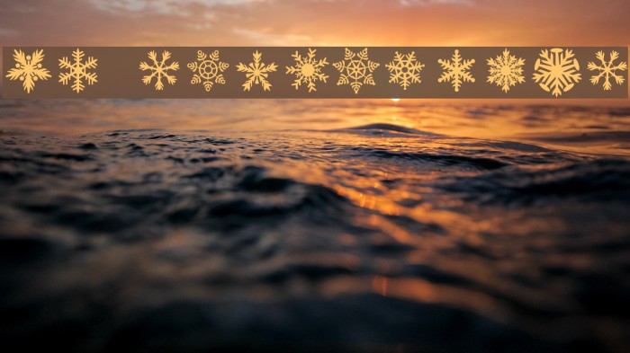 DH Snowflakes Font examples