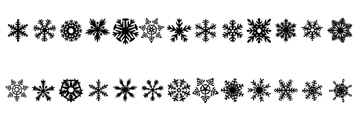 DH Snowflakes Font LOWERCASE