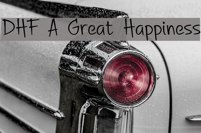 DHF A Great Happiness Font examples