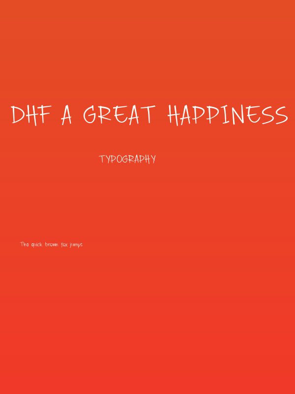 DHF A Great Happiness Poster