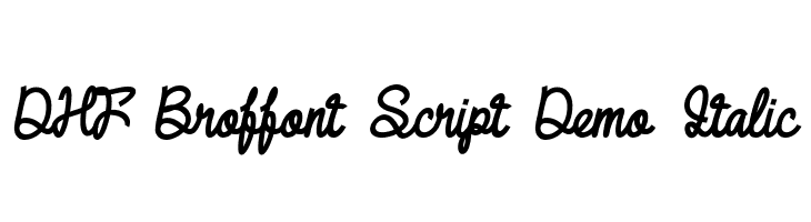 DHF Broffont Script Demo Italic Font