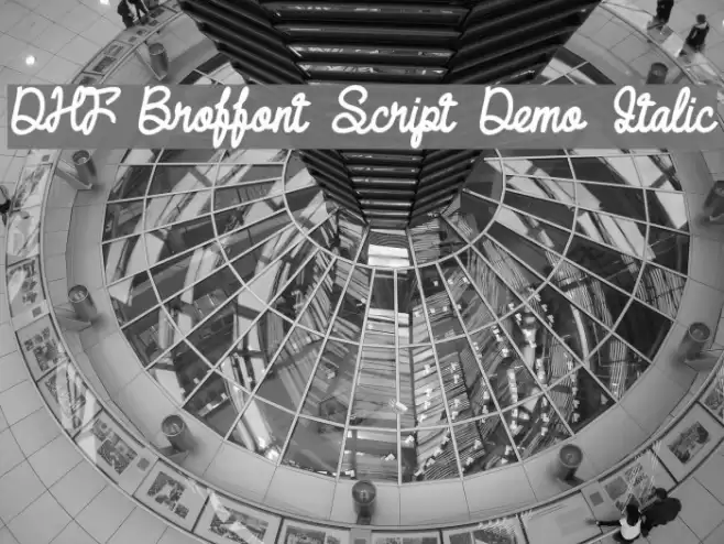 DHF Broffont Script Demo Italic Font examples