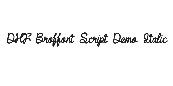 DHF Broffont Script Demo Italic Logo