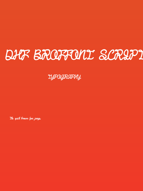 DHF Broffont Script Demo Italic Poster