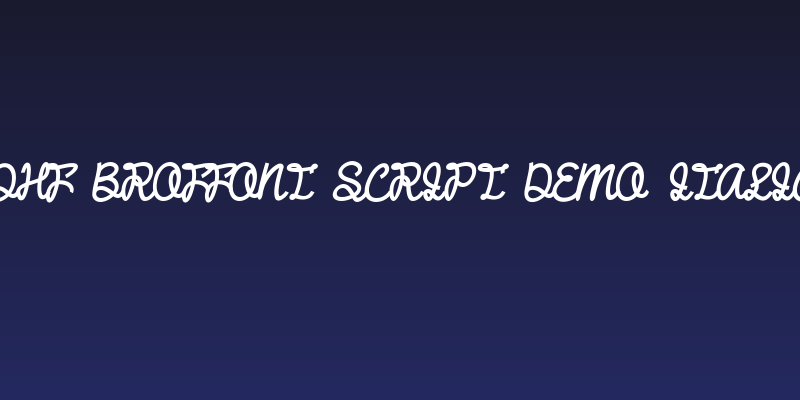 DHF Broffont Script Demo Italic Social Header