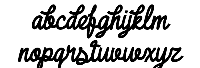 DHF Broffont Script Demo Italic Font Litere mici