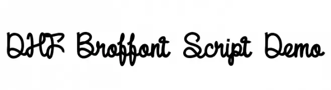 DHF Broffont Script Demo  Frei Schriftart Herunterladen