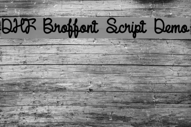 DHF Broffont Script Demo Font examples