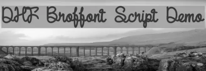 DHF Broffont Script Demo Font examples