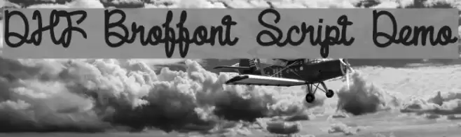 DHF Broffont Script Demo Font examples