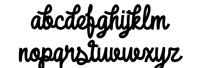 DHF Broffont Script Demo Font Litere mici