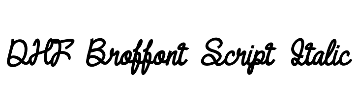 DHF Broffont Script Italic Font