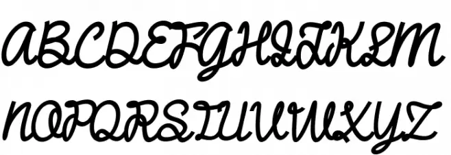 DHF Broffont Script Italic Font Litere mari