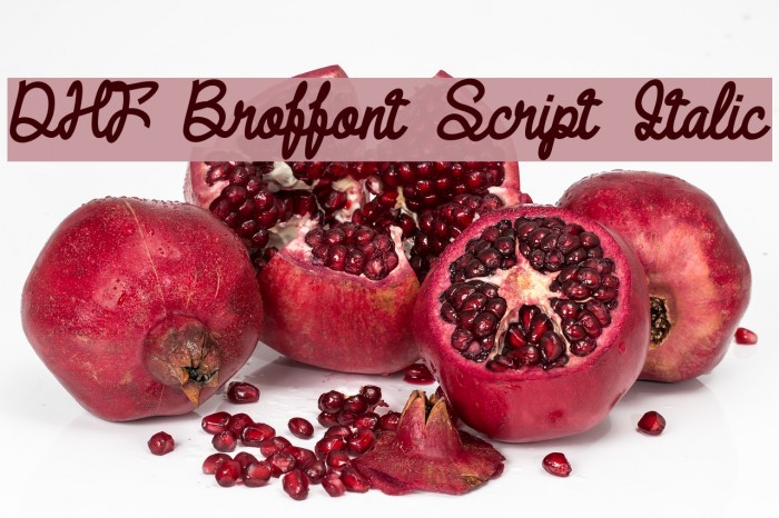 DHF Broffont Script Italic Font examples
