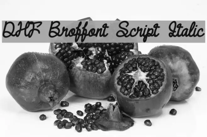 DHF Broffont Script Italic Example 2