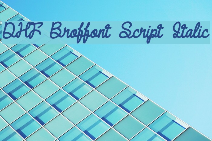 DHF Broffont Script Italic Font examples